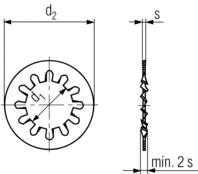 DIN 6797 Washers Dimensions