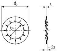 DIN 6798 Washers Dimensions