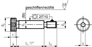 ISO 7379 Shoulder Bolts Dimensions