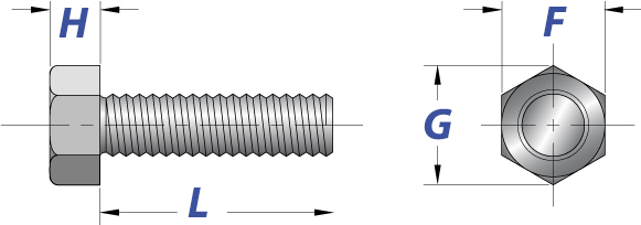 Fully Threaded Hex Tap Bolts Fully Threaded Hex Tap Bolts