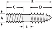 Hanger Bolt Measurement Illustration 